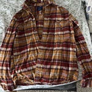 Apt. 9 Men's Red and Yellow Plaid Shirt Jacket
